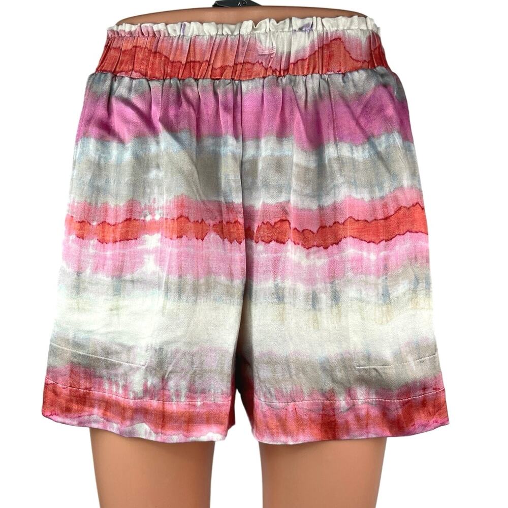Rails Leighton Womens Multicolor Striped Tie Dye Wide Leg High Rise  Shorts XS